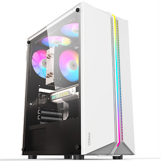 半岛铁盒（PADO）烈焰Z 白色 游戏办公台式机电脑主机箱（支持ATX主板/RGB灯条/240冷排） 烈焰Z白色/ATX/RGB灯条