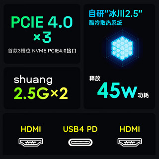 天钡 GEM10 迷你准系统主机（R7-7840HS、32GB、无硬盘）