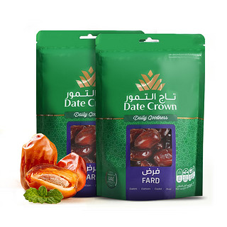 DATE CROWN 皇冠 阿联酋皇冠椰枣 中东黑椰枣孕妇零食蜜枣水果干250g*2袋