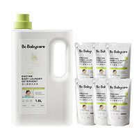 直播好价、补贴购：babycare 酵素洗衣液1.8L*1瓶+500ml*6袋（升级款）