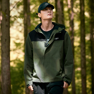 Pioneer Camp 拓路者 防水连帽夹克外套男士秋冬户外防风耐磨拼接外套宽松登山服