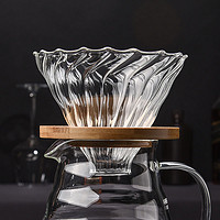 CLITON 咖啡壺手沖咖啡濾杯滴漏壺玻璃分享壺套裝1個