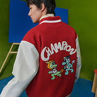 Champion 小龙人冠军棒球服外套24龙年新年红色