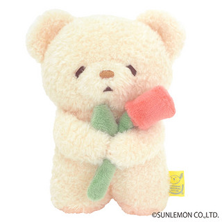 sunlemonoriginal日本小熊玫瑰款毛绒玩具过节送男女朋友宝宝公仔玩偶 玫瑰红色P-7682