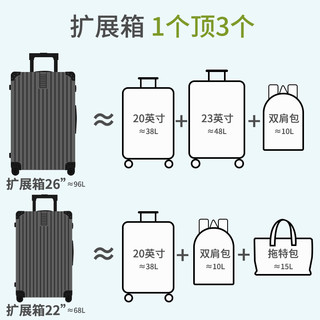 ZSO 扩展行李箱大容量旅行箱pc耐磨拉杆箱女24寸静音密码皮箱子男