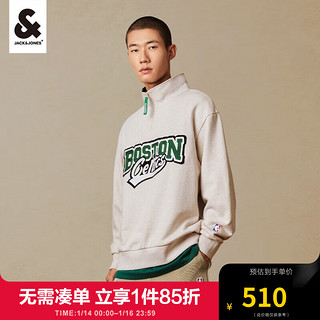 杰克琼斯 杰克·琼斯（JACK&JONES）秋冬NBA联名凯尔特人队潮流宽松立领字母套头卫衣男223433148 米花灰G04 175/96A/M