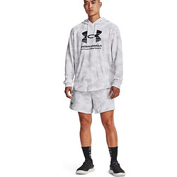 UNDER ARMOUR 安德玛 UNDERARMOUR）春夏Rival男子棉织连帽训练运动卫衣1377185 白色100 M