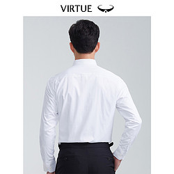 Virtue 富绅 秋冬新保暖男式长袖衬衫商务正装中年人字纹肌理加绒加厚衬衣