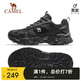 CAMEL 骆驼 登山鞋男士户外运动徒步鞋防泼水徒步鞋 F13A69a3016 黑色 43