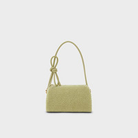 CHARLES & KEITH 女士毛绒蝴蝶结单肩斜挎包CK2-50671319