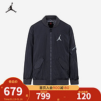 NIKE JORDAN 耐克AJ童装男童短款棉服24春龙年生肖款保暖儿童上衣 深烟灰 105cm110/52(4)