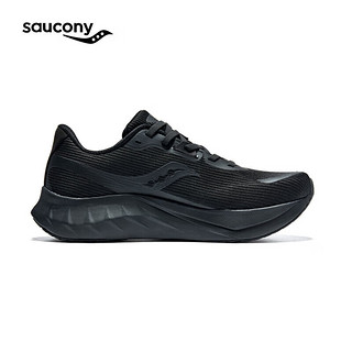 Saucony索康尼TIDE浪潮2缓震跑鞋女跑步鞋竞速训练运动鞋黑37.5