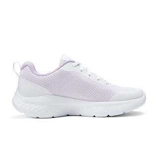  SKECHERS/斯凯奇 轻质缓震 女士跑鞋  白色/薰衣草色/WLV 39