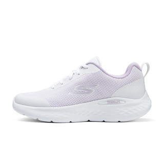  SKECHERS/斯凯奇 轻质缓震 女士跑鞋  白色/薰衣草色/WLV 39