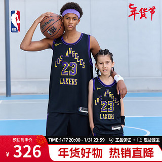 NIKE洛杉矶湖人詹姆斯CE Drifit23-24赛季SW球衣男篮球服运动背心 婴儿款 24M