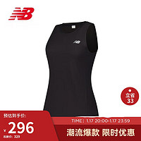 NEW BALANCE 女款24年潮流舒适休闲训练针织背心WT41280 BK M 