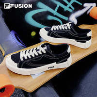 FILA FUSION 斐乐潮牌男子潮流板鞋2023时尚帆布鞋街拍运动鞋 黑-T-BK 43