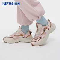 FILA FUSION 斐乐潮牌CONCH II女鞋复古潮鞋2023冬海螺鞋跑步鞋 贝壳粉/浅豆沙色-SC 35.5