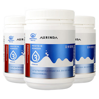 澳琳达（Aurinda）蛋白质粉375g澳洲乳清大豆蛋白粉儿童中老年动植物三蛋白含多种氨基酸 3罐送1罐150g