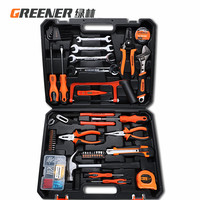 绿林(GREENER)家用工具箱套装 五金工具套装 电讯电工工具组套 家庭维修包 115件套