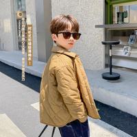 男童棉服冬季儿童夹棉衬衫轻暖工装风棉衣外套中大童保暖内搭上衣
