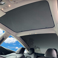 PLUS会员：Carslands 卡斯兰 适用于特斯拉model3天窗天幕遮阳帘遮阳挡板防晒隔热板遮光帘 MODEL3黑色（双层加密遮光布）