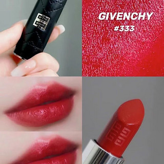 GIVENCHY 纪梵希 皮革小羊皮唇膏 N333 限定口红化妆品 宝石红色