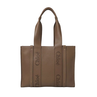 Chloé 蔻依 WOODY系列 女士牛皮革单肩包 CHC24SS383M4029X 深栗色 中号