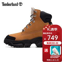 Timberland添柏岚休闲鞋女秋冬户外徒步鞋防滑轻质皮革高帮登山靴A5XAV A5XAV231/小麦色 40