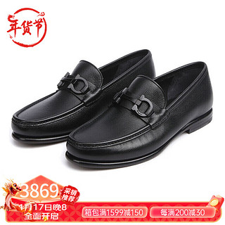 Ferragamo 菲拉格慕 男士CROWN系列牛皮商务正装皮鞋 黑色02A879 0688525 7.5/41.5