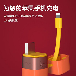 MIPOW 迷你口红充电宝自带线大容量小巧可爱卡通户外便携移动电源适用于苹果 蓝色（3000毫安）