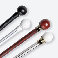 众华 家纺重型铝合金罗马杆纯色木纹单杆双杆加厚定制窗帘安装