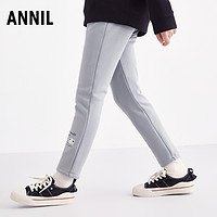 Annil 安奈儿 童装女童清仓打底裤加绒冬季款弹力保暖中大童裤子时尚外穿