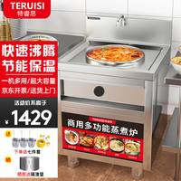 特睿思(TERUISI)煮面桶商用电热燃气煤气节能保温汤面炉不锈钢麻辣烫炉煮面炉汤粥炉 40型/50L燃气平底型1.5KG/H