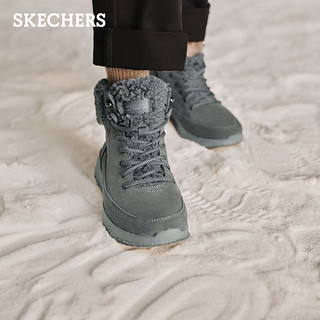 斯凯奇（SKECHERS）女子冬季休闲鞋缓震耐磨保暖鞋子144770 炭灰色CHAR 39.5