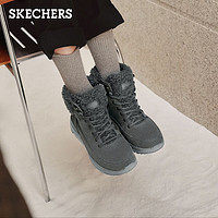 斯凯奇（SKECHERS）女子冬季休闲鞋缓震耐磨保暖鞋子144770 炭灰色CHAR 39.5