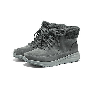 斯凯奇（SKECHERS）女子冬季休闲鞋缓震耐磨保暖鞋子144770 炭灰色CHAR 39.5