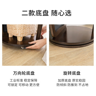 英尼斯（INNESS）  穿衣镜落地镜子全身试衣镜多功能旋转更衣镜现代简约挂衣架一体 旋转底盘-胡桃色