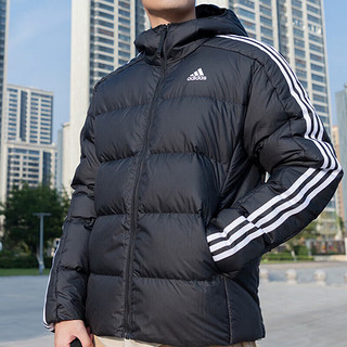 阿迪达斯 （adidas） 男装 2024春户外运动服跑步训练防风保暖连帽服外套 HZ4429/含绒量80%/ XS(170/88A)