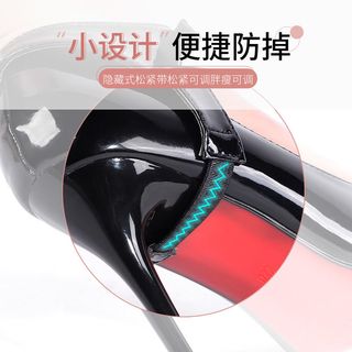唯带美防掉跟束鞋带女防掉鞋免安装绑带不跟脚皮鞋高跟鞋固定鞋带扣 透明款