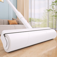 优勤(YOUQIN)粘毛器滚筒长杆滚刷大号粘纸床上沾毛器地板吸头发可撕纸 24cm 180撕 3卷 【可伸缩】