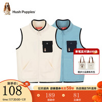 暇步士(Hush Puppies)童装儿童男大童摇粒绒马甲柔软舒适保暖 星空蓝 140cm