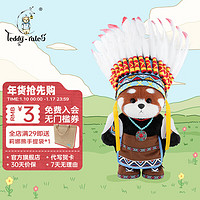 莉娜熊（TeddyTales）莉娜小熊猫 新年女孩 毛绒玩具公仔玩偶 印第安酋长3.0版中号 约30cm