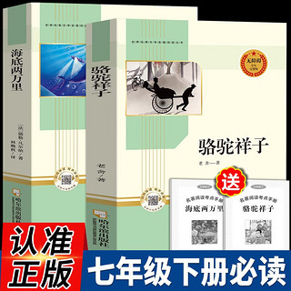 【全2册】骆驼祥子+海底两万里 七年级完整版课外阅读书籍初一初中语文阅读丛书