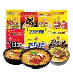 ottogi不倒翁韩国不倒翁金拉面辣味真海鲜拉面方便面泡面袋装速食36克