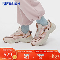 FILA FUSION 斐乐潮牌CONCH II女鞋复古潮鞋2023冬海螺鞋跑步鞋 贝壳粉/浅豆沙色-SC 36.5