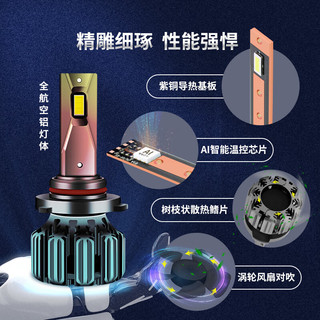 捍道LED大灯适用本田九十代半雅阁思域CRV缤智XRV凌派飞度远近光灯泡 12-21款9代10代思域（近光）一对