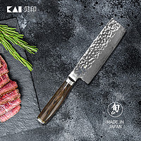 KAI 贝印 貝印旬刀 手工刀锻打日式菜刀切肉小菜刀切片刀 TDM-0742 日本进口