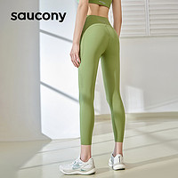 Saucony索康尼紧身裤跑步收腹提臀训练九分运动裤裸感亲肤女