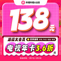 bilibili 哔哩哔哩 电视端大会员年卡 12个月